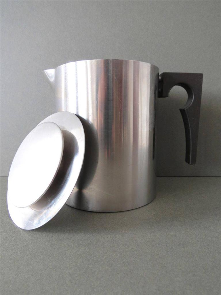 Vintage Stainless Steel Stelton Cylinda Line Coffee Pot Teapot by Arne