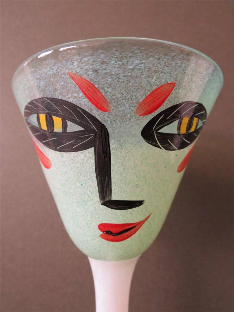 Vintage Kosta Boda Open Minds Glass Goblet by Ulrica HydmanVallien