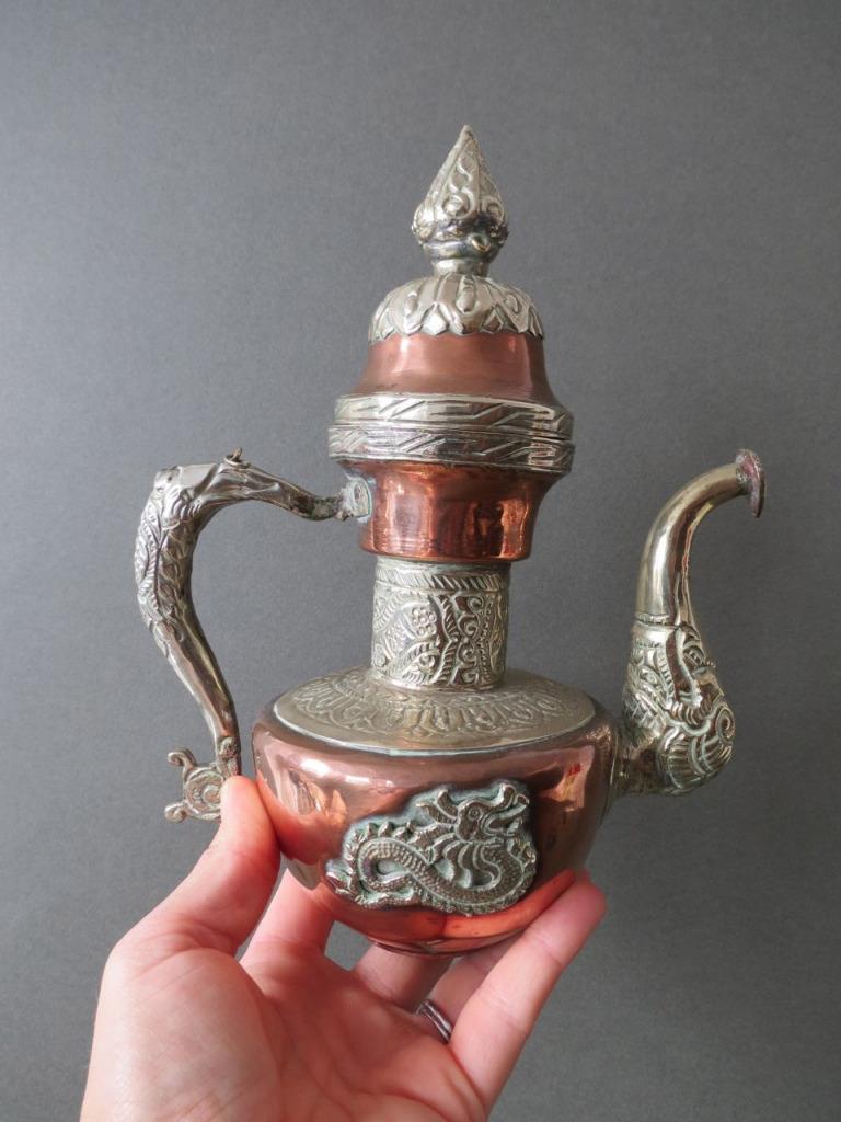 Vintage Tibetan Coffee Pot Brass Copper Pot eBay