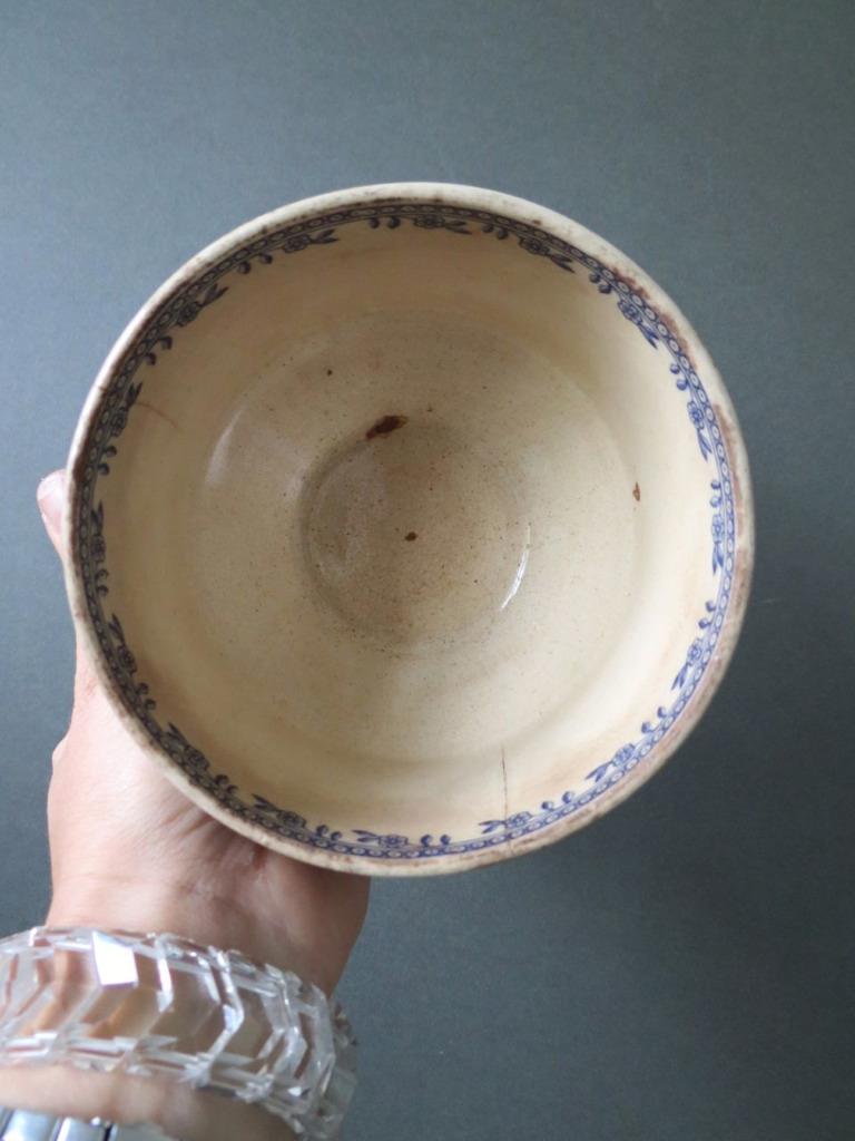 Vintage Arabia Finland Pottery Sugar Bowl Dish Blue White