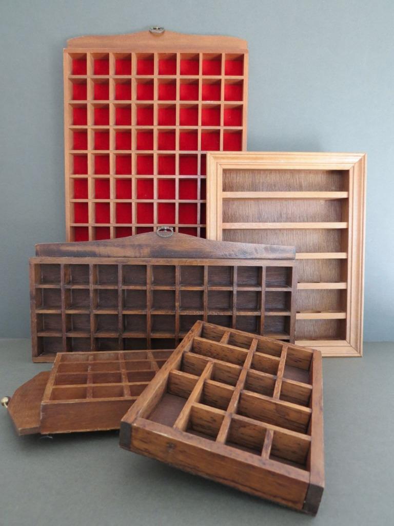 Vintage Thimble Holder Display Case Job Lot of 5 Printers Tray eBay