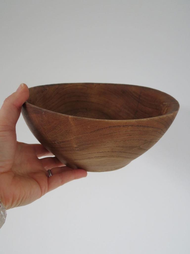 Vintage Rustic French Hand Carved Wooden Fruit Bowl eBay