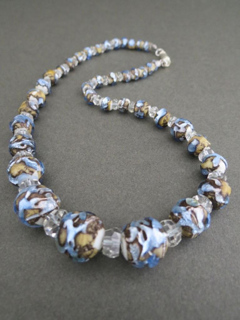 Vintage Murano Foil Glass Necklace eBay