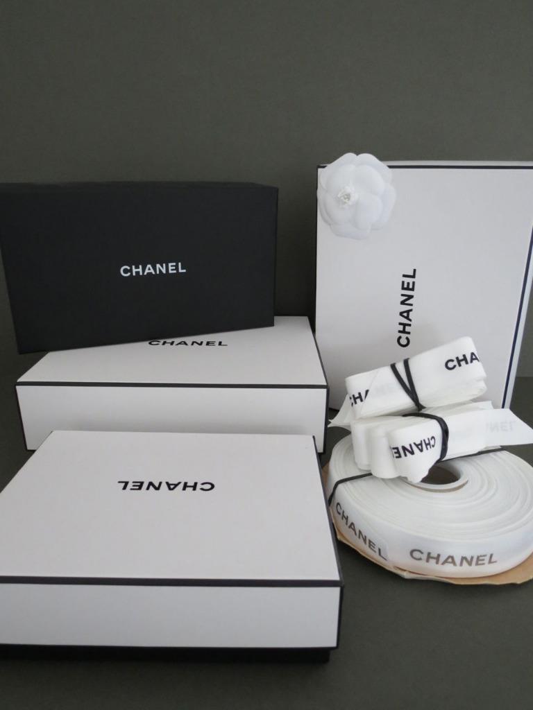 Chanel Gift Boxes Job Lot Black White with Ribbon eBay
