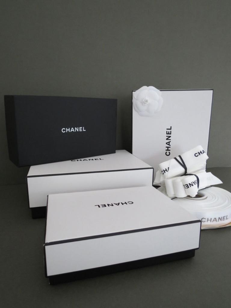 Chanel Gift Boxes Job Lot Black White with Ribbon eBay
