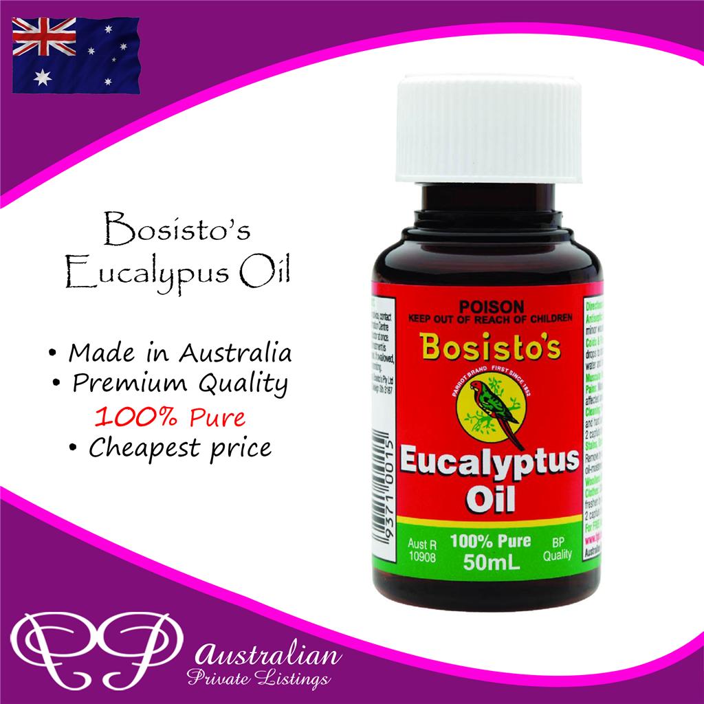 BOSISTO Eucalyptus Oil 100 Natural / Pure Australian made & private