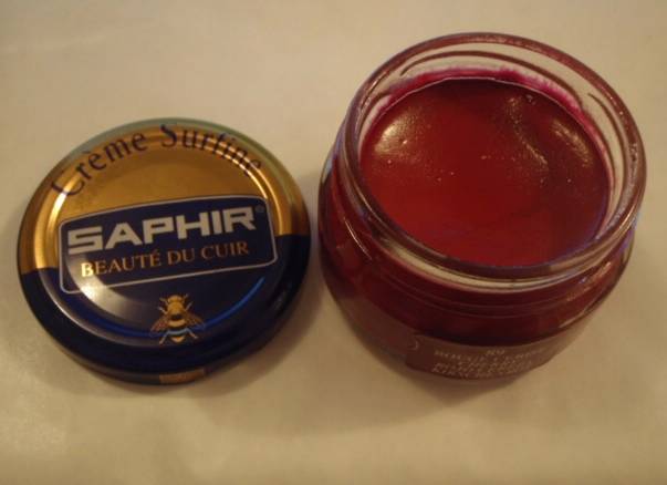 saphir leather polish