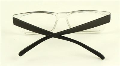 The transparent frame candy colored glasses legs ...