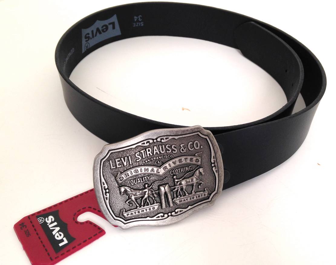 NEWLEVISMENSPREMIUMGENUINELEATHERBELTBLACK11LV02P6