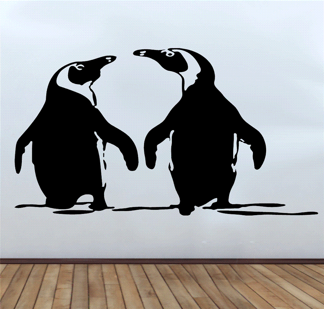 Animal Design Large Penguins Arctic Wall Art Decal Sticker | eBay