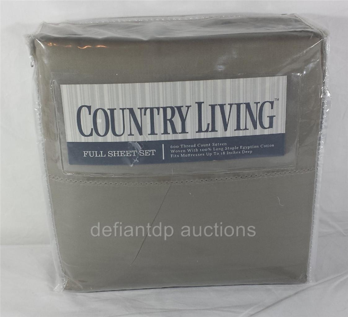 Country Living 600 Thread Count Full Sheet Set (Choice of Colors