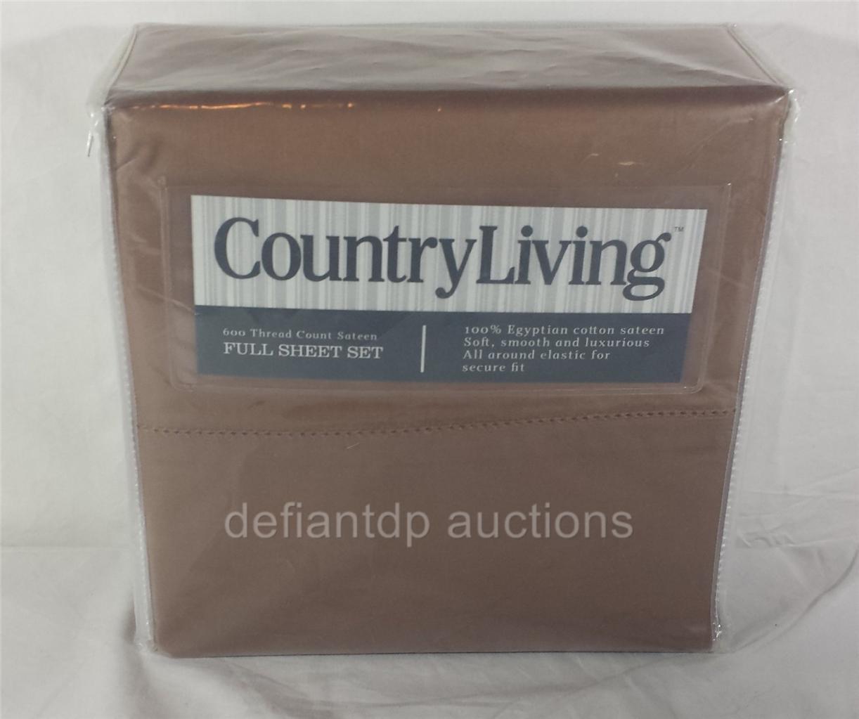Country Living 600 Thread Count Full Sheet Set (Choice of Colors