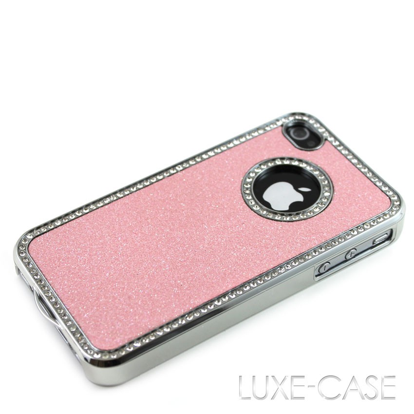 CUTE Designer Luxury PINK Glitter Sparkle Rhinestone Bling iPhone 4