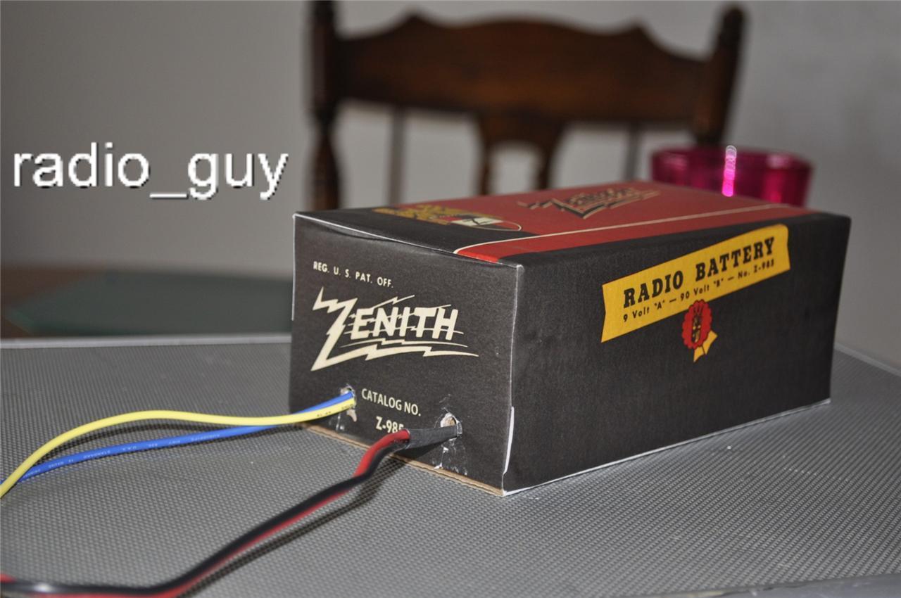 Zenith TransOceanic Battery Pack. New & Imprroved. Now with New Plug