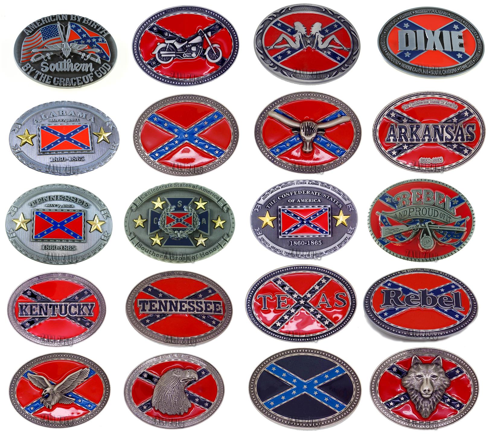 Rebel Southern Pride Confederate Flag Dixie Belt Buckles - Multiple Styles | eBay