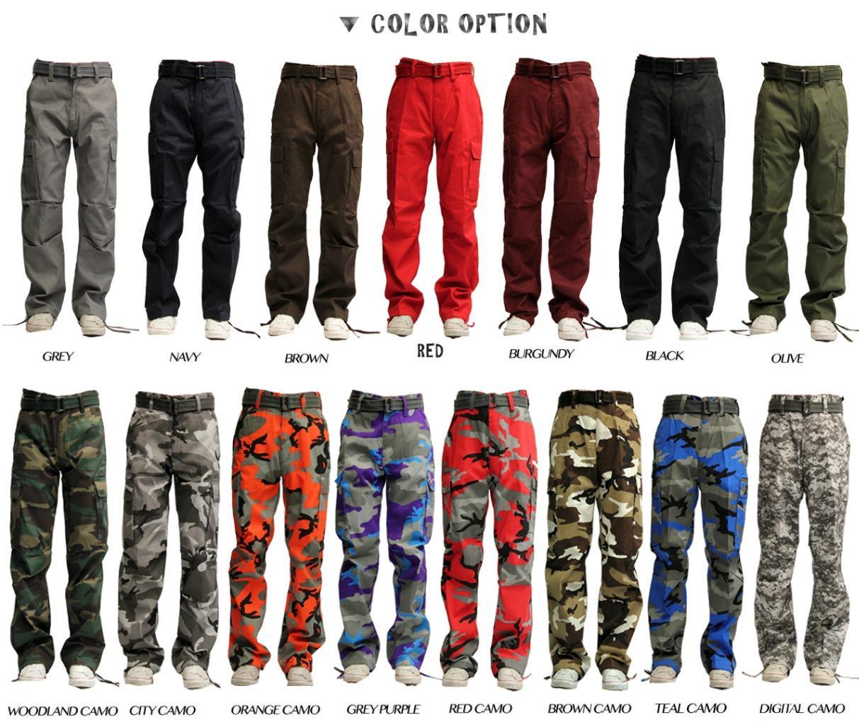 BIG AND TALL MEN MILITARY ARMY CAMOUFLAGE CAMO CARGO PANT COMBAT CARGO