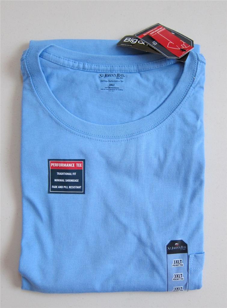 NWT mens St. John's Bay pocket tshirt solid big & tall 2XL 2XLT 3XL