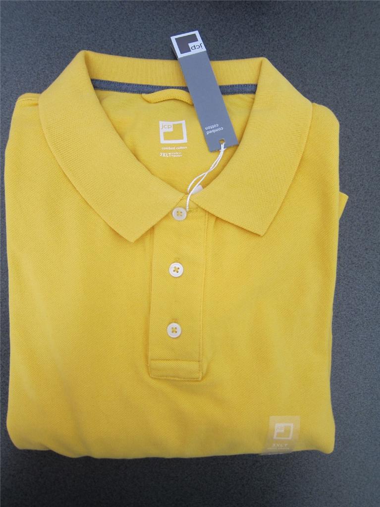 NWT mens polo shirts big & tall mesh JCP LT XLT 2XL 2XLT 3XL 3XLT 4XL