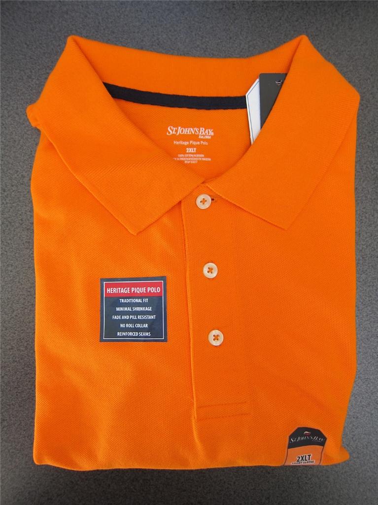 NWT mens St. John's Bay mesh polo shirt 2XL 2XLT 3XL 3XLT 4XL 4XLT
