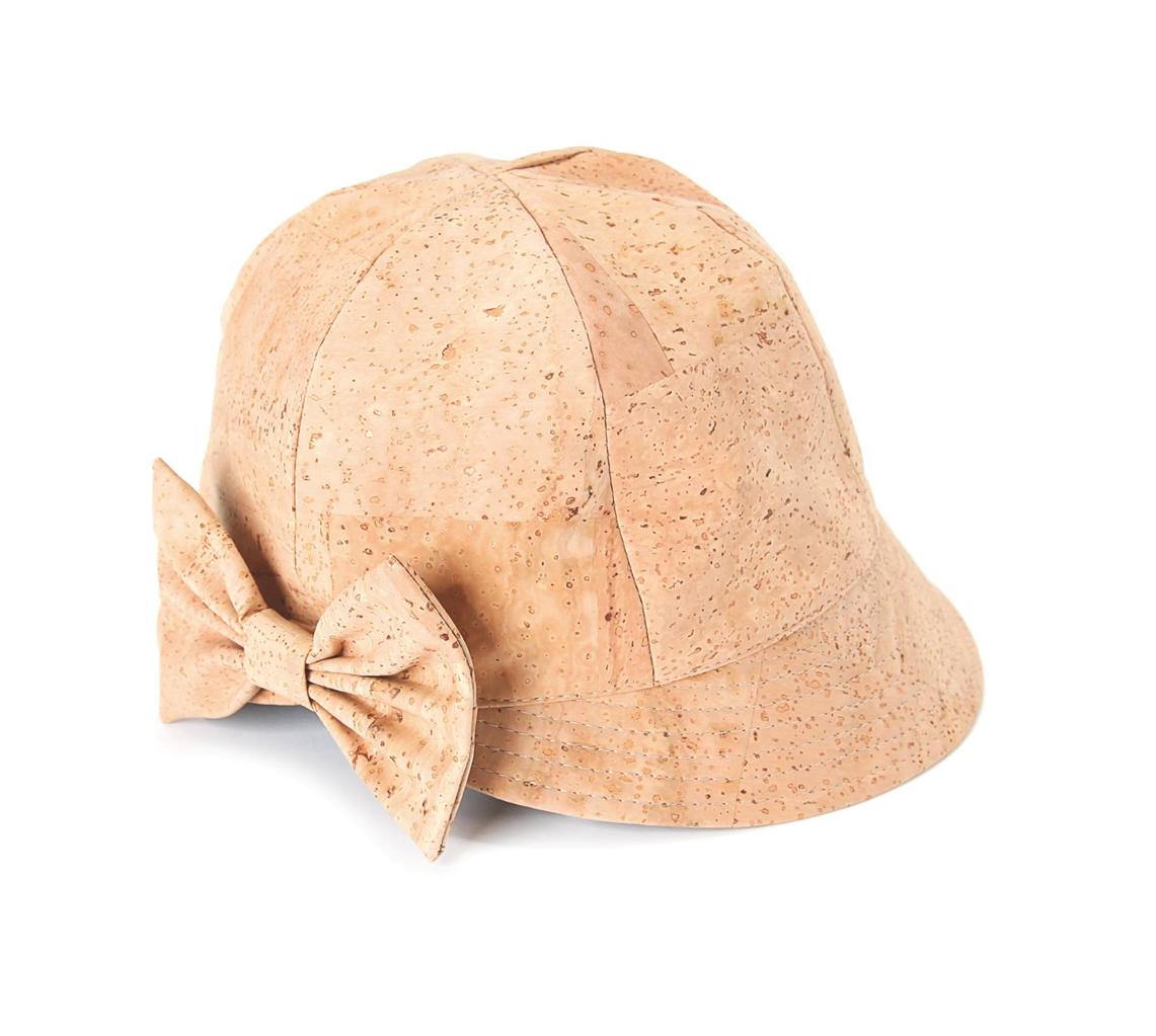 Vintage 20´s Hat made of Natural Cork Beige and Brown Made in Portugal