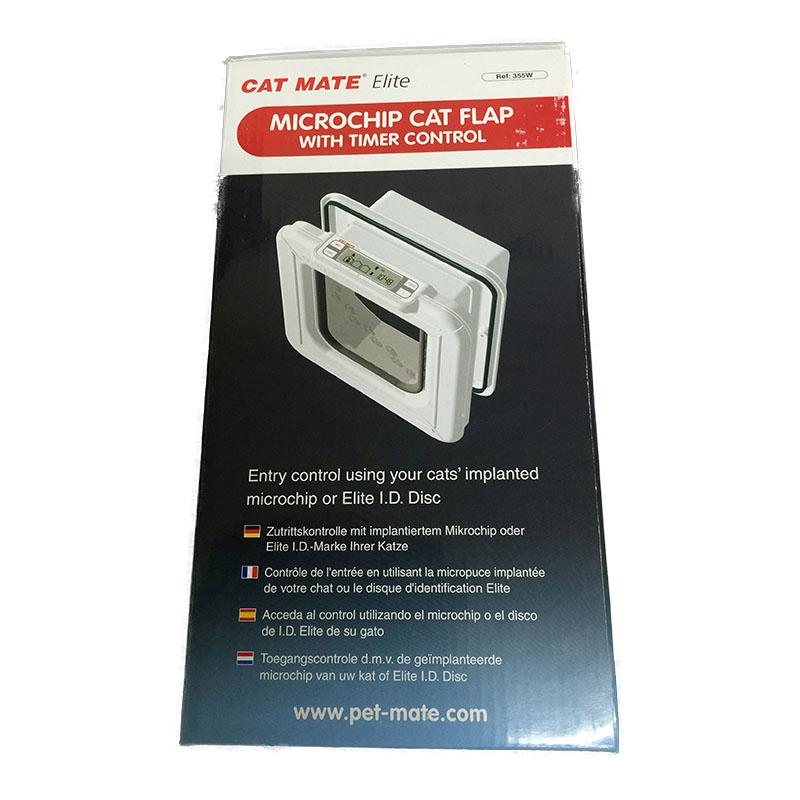 Cat mate elite super selective cat flap white color 4way timer control