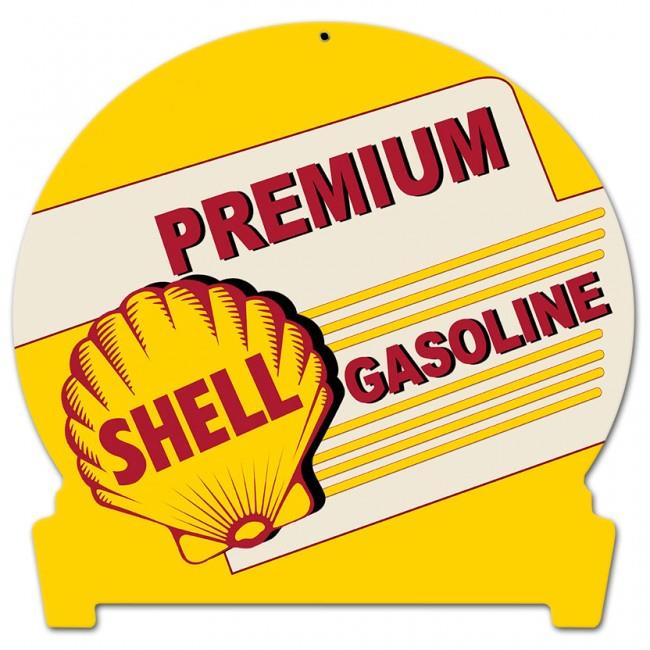 Gas Station Shell Motor Oil Gasoline Metal Sign Man Cave Garage Body Shop Barn 2