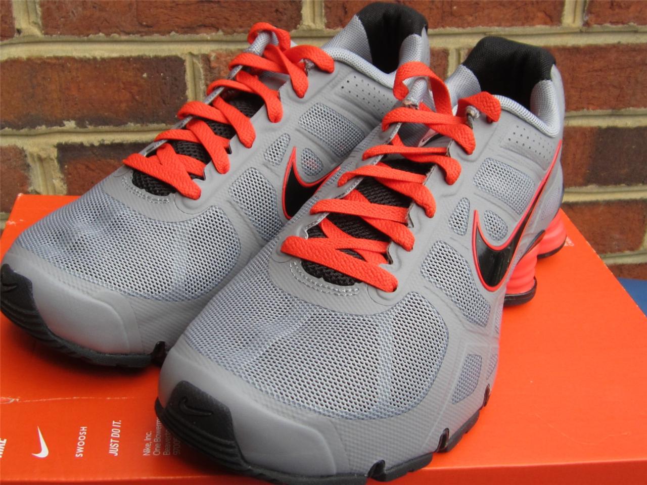 nike shox grey and orange
