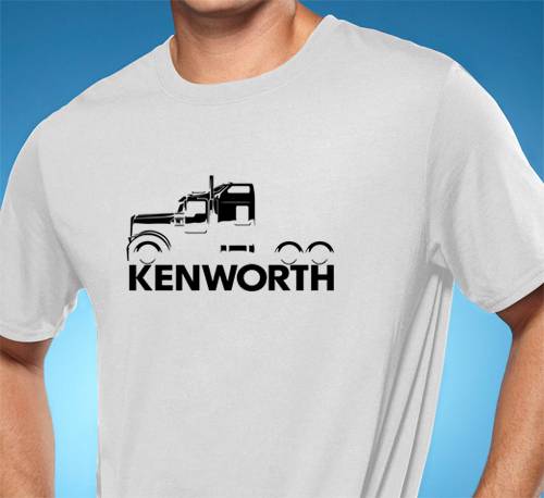 New Kenworth Trucks Logo Mens Black T-Shirt Size S-2XL 