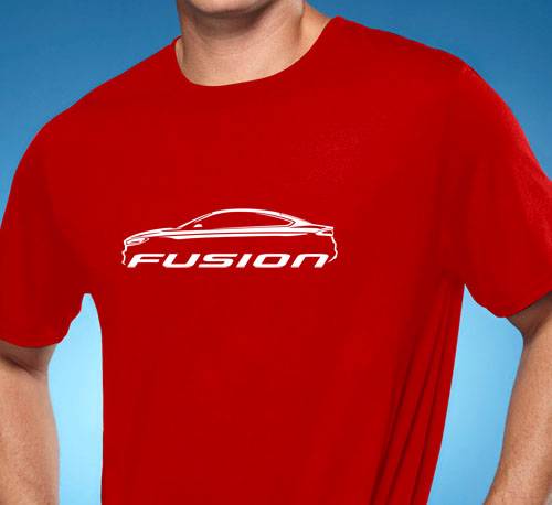 2013 2015 Ford Fusion Classic Outline Design Tshirt NEW FREE SHIPPING