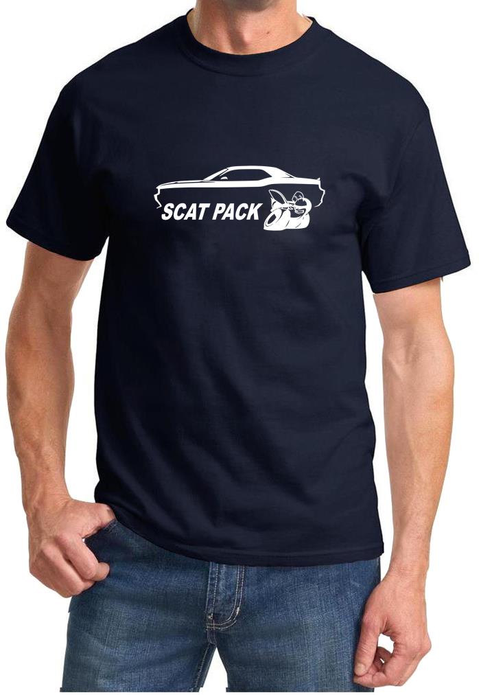 Challenger Scat Pack Classic Outline Design Tshirt NEW - Picture 3 of 12