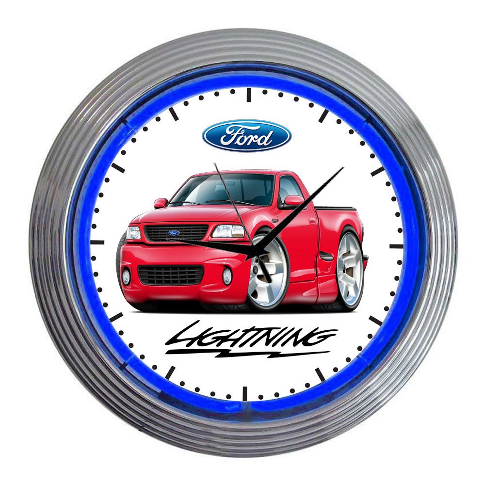 199904 Ford SVT Lightning F150 Classic Neon Clock NEW eBay