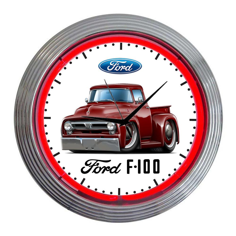 1953 Ford F100 F100 Pickup Truck Classic Neon Clock NEW eBay