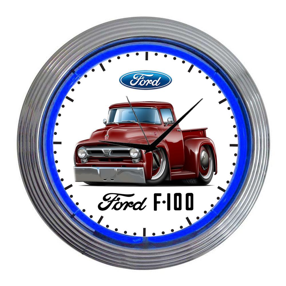 1953 Ford F100 F100 Pickup Truck Classic Neon Clock NEW eBay