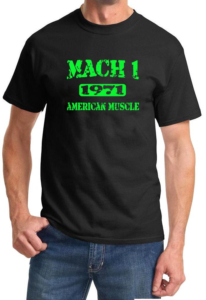1971 Ford Mustang Mach 1 American Muscle Car Color Design Tshirt NEW Free Ship - Picture 3 of 7