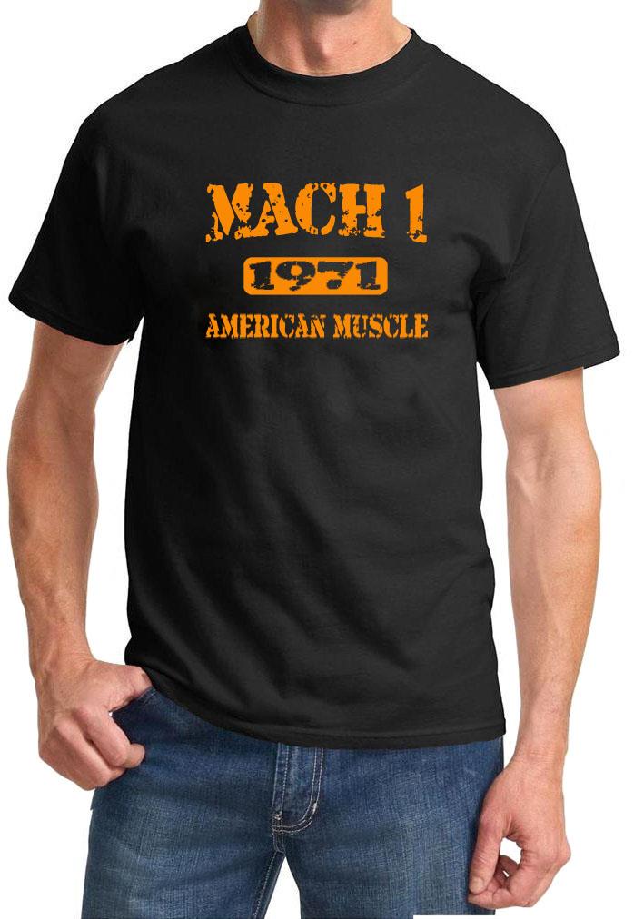 1971 Ford Mustang Mach 1 American Muscle Car Color Design Tshirt NEW Free Ship - Picture 4 of 7