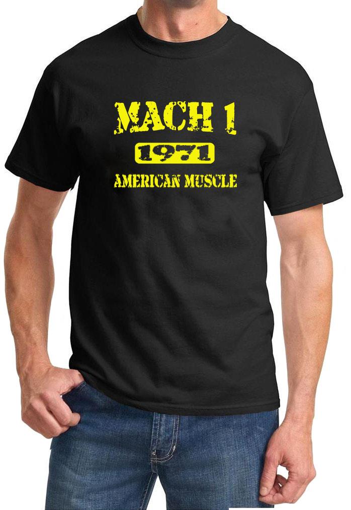 1971 Ford Mustang Mach 1 American Muscle Car Color Design Tshirt NEW Free Ship - Picture 7 of 7