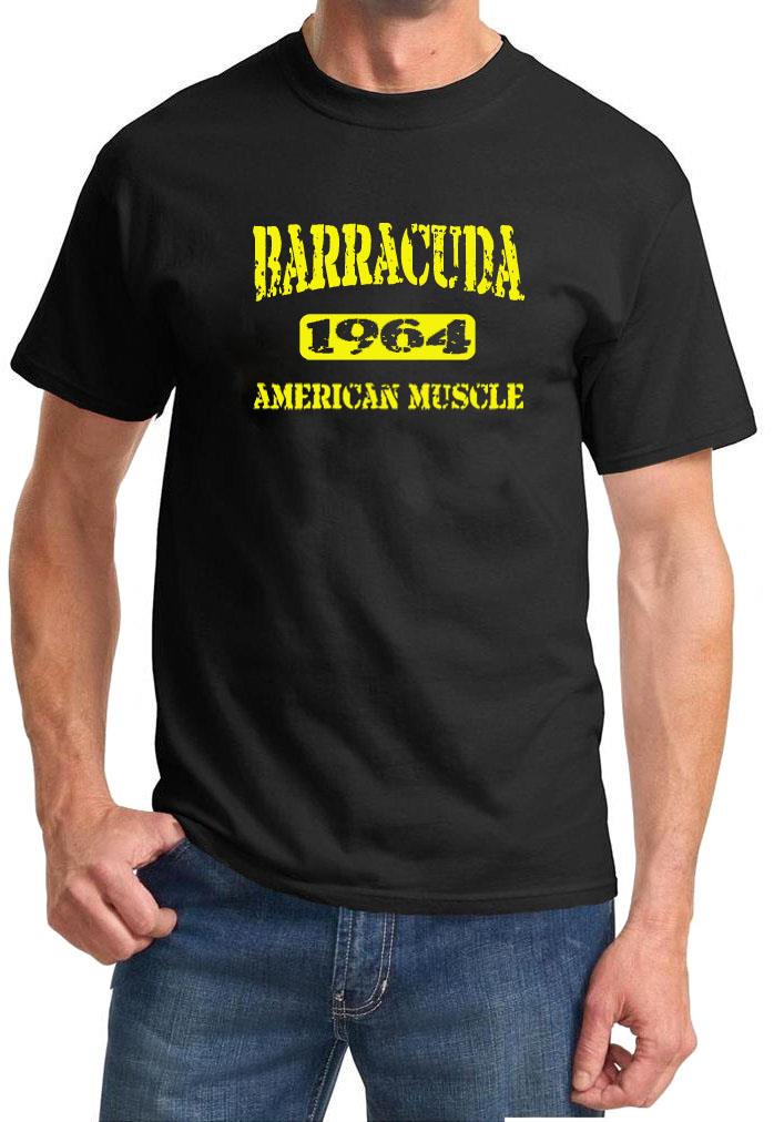 1964 Plymouth Barracuda American Muscle Car Color Design Tshirt NEW Free Ship - Picture 7 of 7