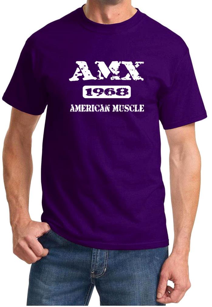 1968 AMC AMX American Muscle Car klassisches Design T-Shirt NEU KOSTENLOSER VERSAND - Bild 10 von 13