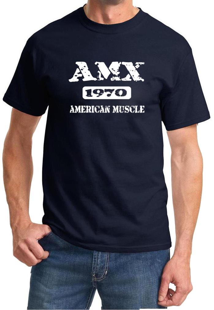 1970 AMC AMX American Muscle Car Classic Design Tshirt NEW FREE SHIP - Picture 3 of 13