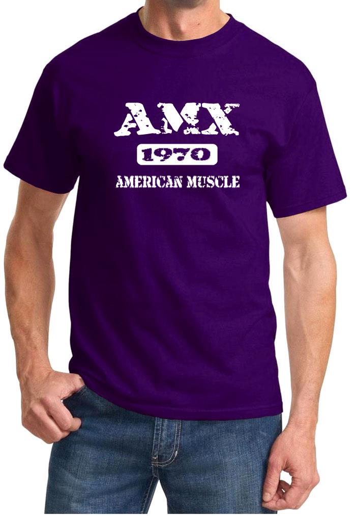 1970 AMC AMX American Muscle Car Classic Design Tshirt NEW FREE SHIP - Picture 10 of 13