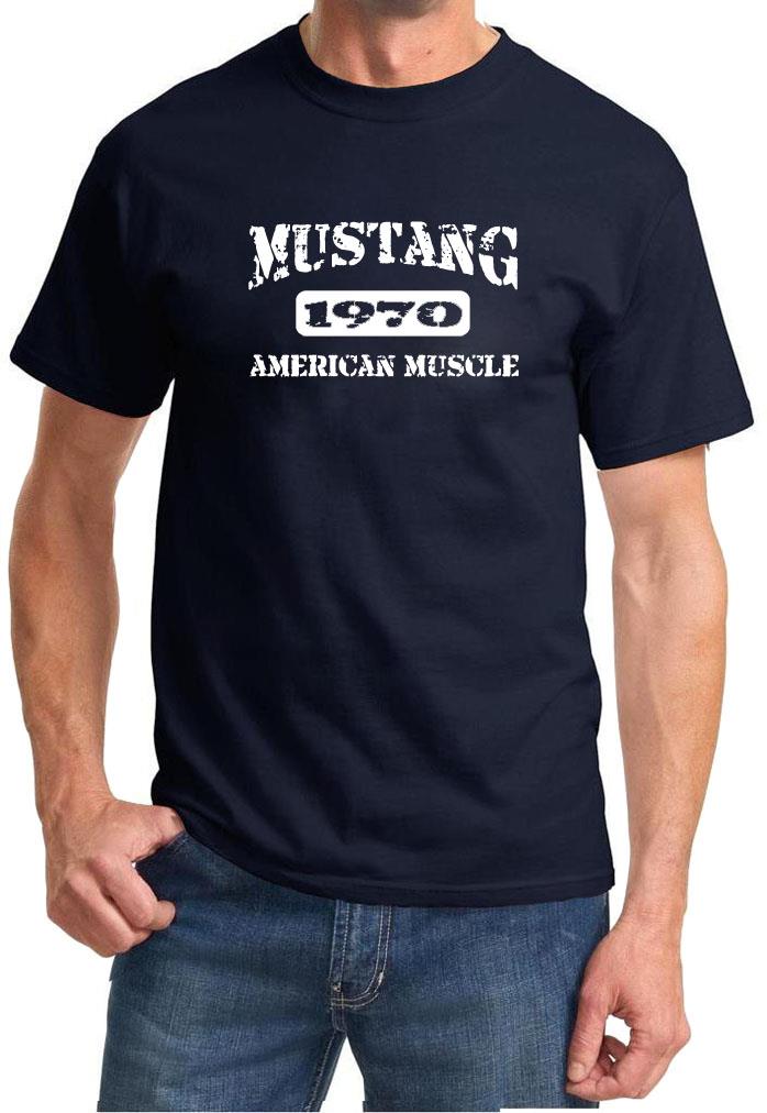 1970 Ford Mustang American Muscle Car Classic Design Tshirt NEW - Picture 3 of 13