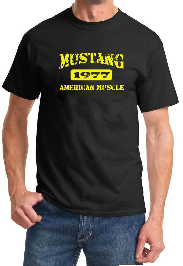 1977 Ford Mustang American Muscle Car Color Design Tshirt NEW Free Ship - Picture 7 of 7