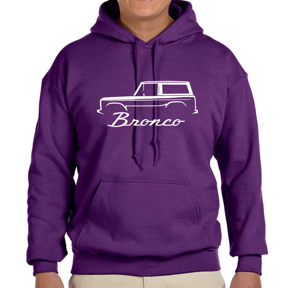 1966 77 Ford Bronco Truck Outline Design Hoodie Sweatshirt FREE