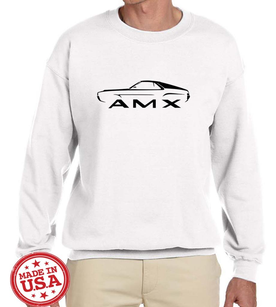 1968 1969 AMC AMX Muscle Car Classic Outline Design Sweatshirt NEW - Picture 11 of 12