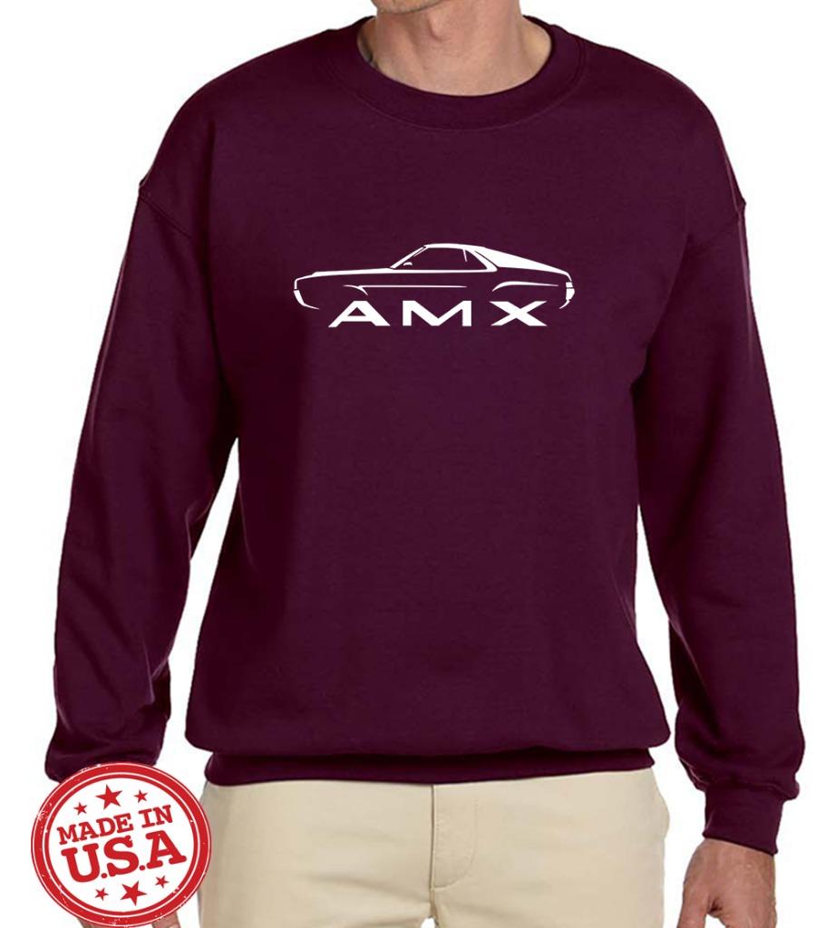 1968 1969 AMC AMX Muscle Car Classic Outline Design Sweatshirt NEW - Picture 7 of 12