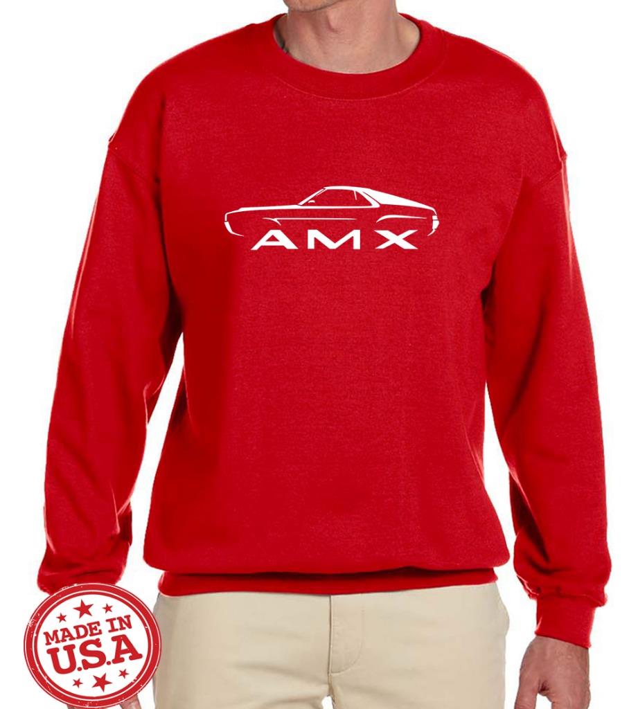 1968 1969 AMC AMX Muscle Car Classic Outline Design Sweatshirt NEW - Picture 8 of 12