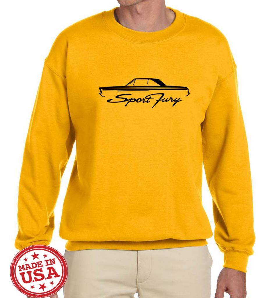 1965 1966 Plymouth Sport Fury Hardtop Outline Design Sweatshirt NEW - Picture 12 of 12