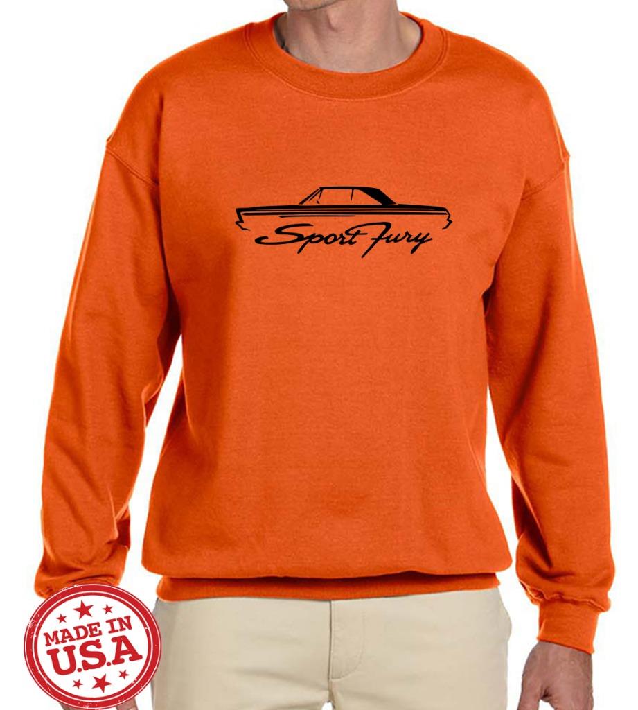 1965 1966 Plymouth Sport Fury Hardtop Outline Design Sweatshirt NEW - Picture 10 of 12