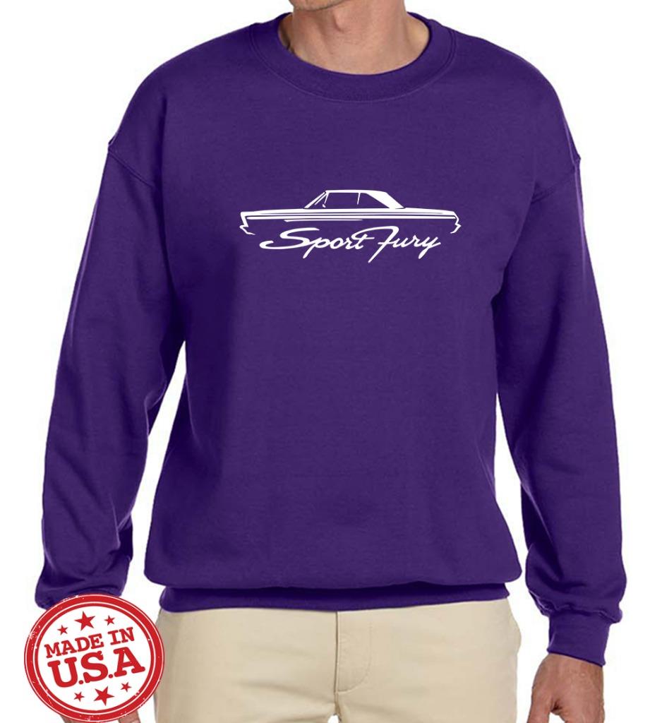 1965 1966 Plymouth Sport Fury Hardtop Outline Design Sweatshirt NEW - Picture 9 of 12