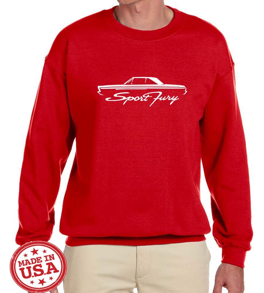 1965 1966 Plymouth Sport Fury Hardtop Outline Design Sweatshirt NEW - Picture 8 of 12